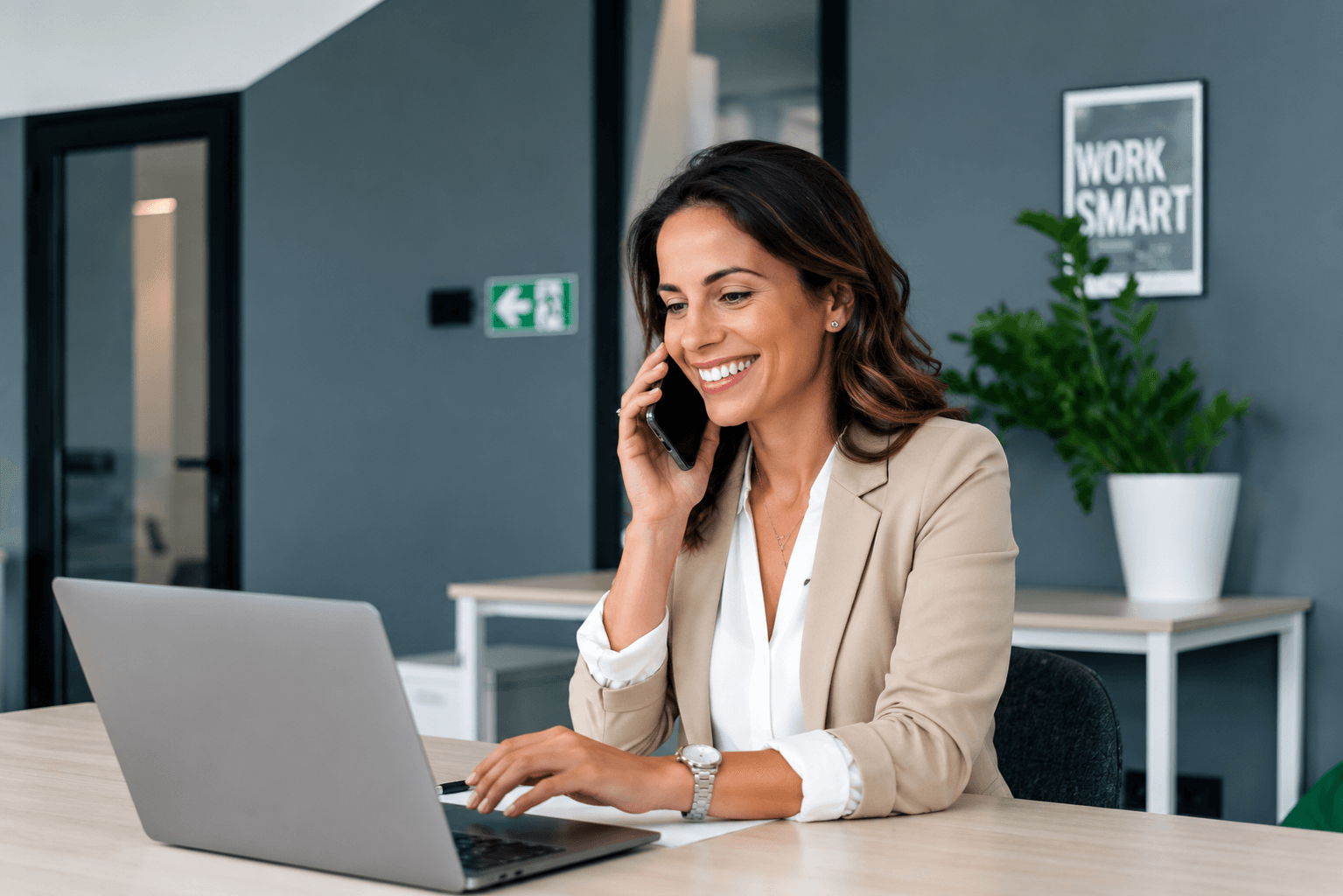 Recruiter reviewing AI-matched candidates on a tablet