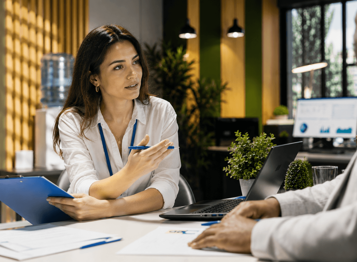 Employer interviewing a candidate